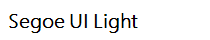Segoe UI Light